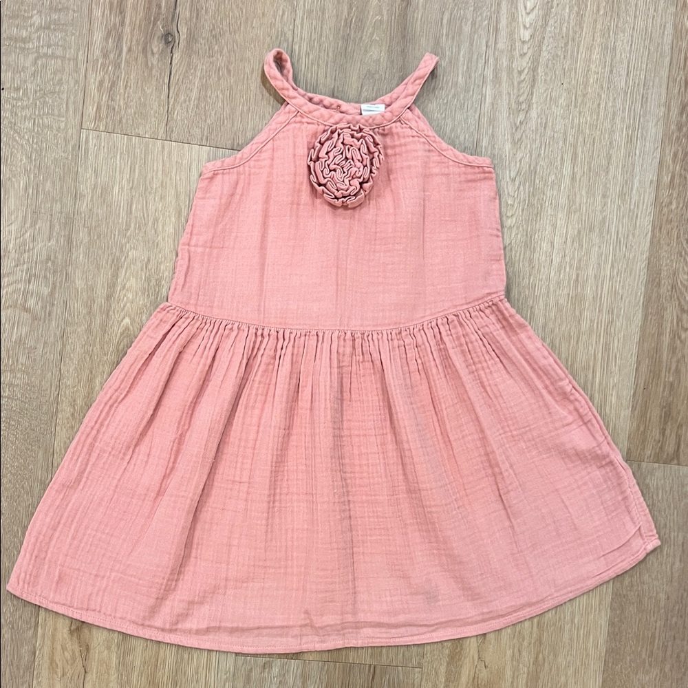 GAP Peach Kids Dress with Floral Accent
